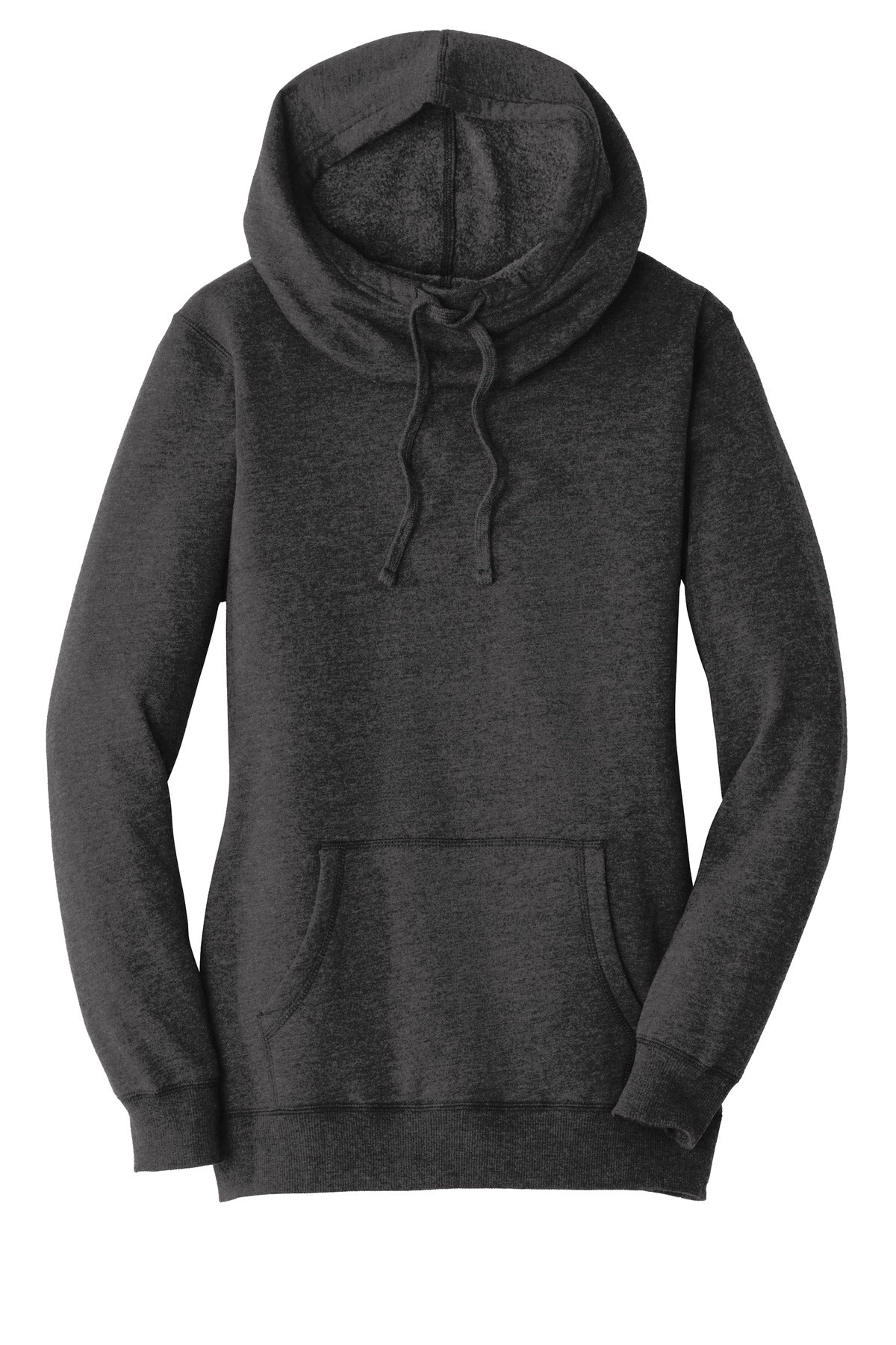 District  Women's Lightweight Fleece Hoodie - Heathered Black