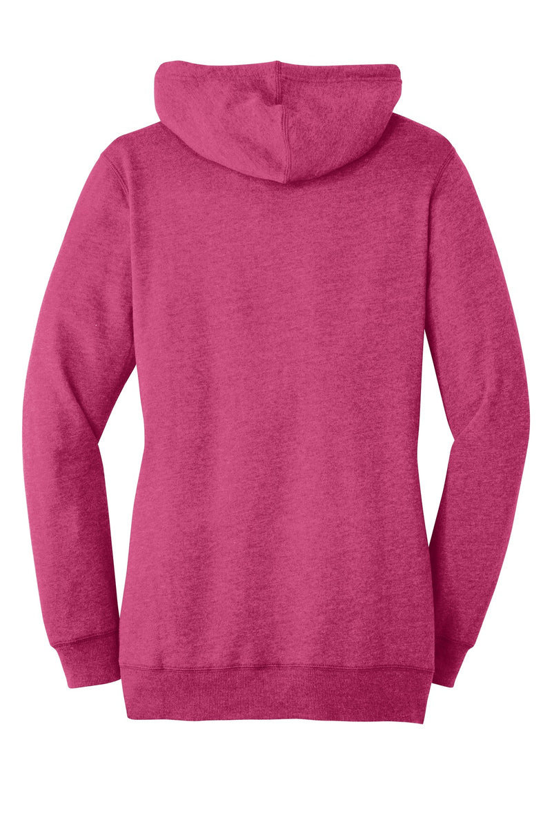 District  Women's Lightweight Fleece Hoodie - Heathered Pink Azalea
