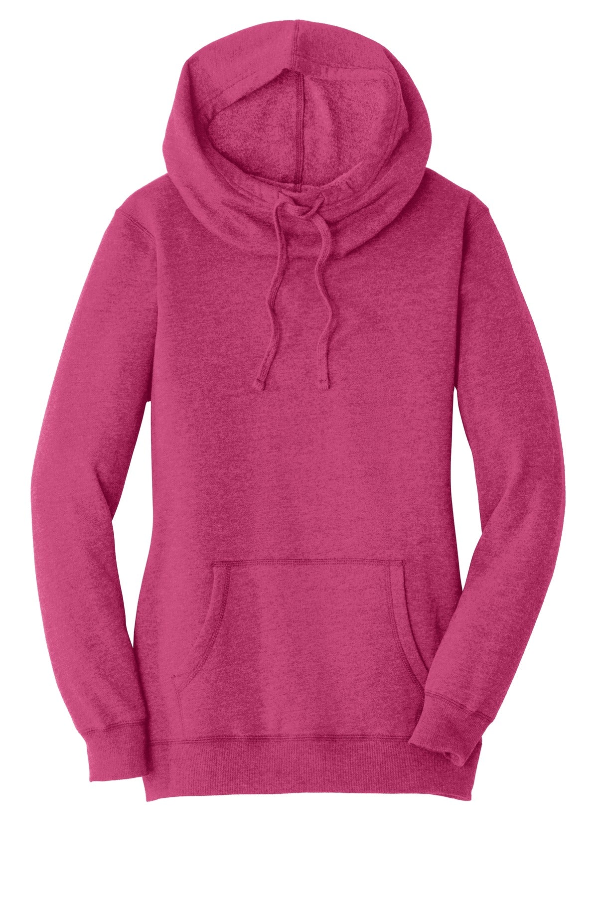 District  Women's Lightweight Fleece Hoodie - Heathered Pink Azalea