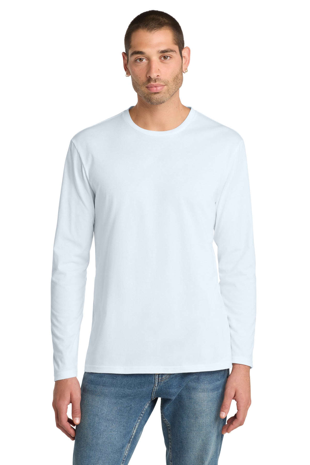 District  Perfect Weight Long Sleeve Tee - Bright White