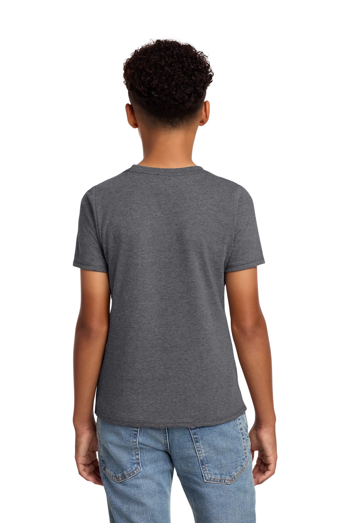 District Youth Perfect Blend CVC Tee - Heathered Charcoal