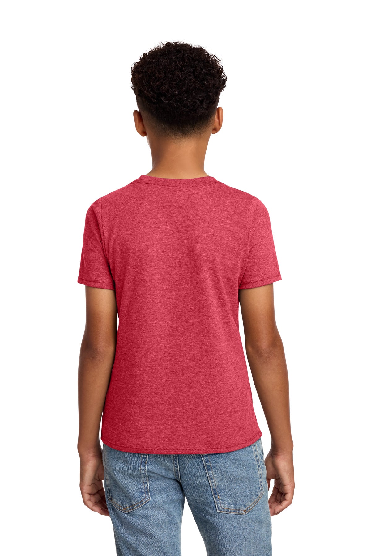 District Youth Perfect Blend CVC Tee - Heathered Red