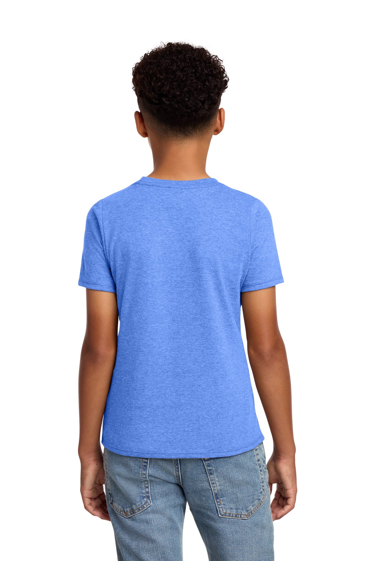 District Youth Perfect Blend CVC Tee - Heathered Royal