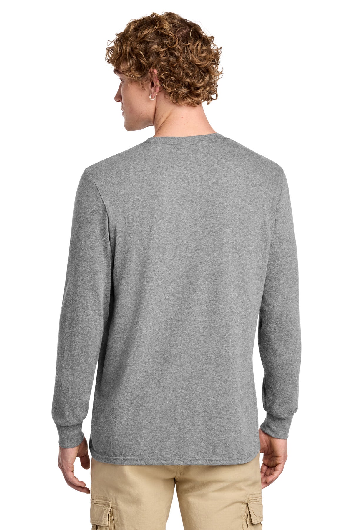 District Perfect Blend CVC Long Sleeve Tee - Grey Frost