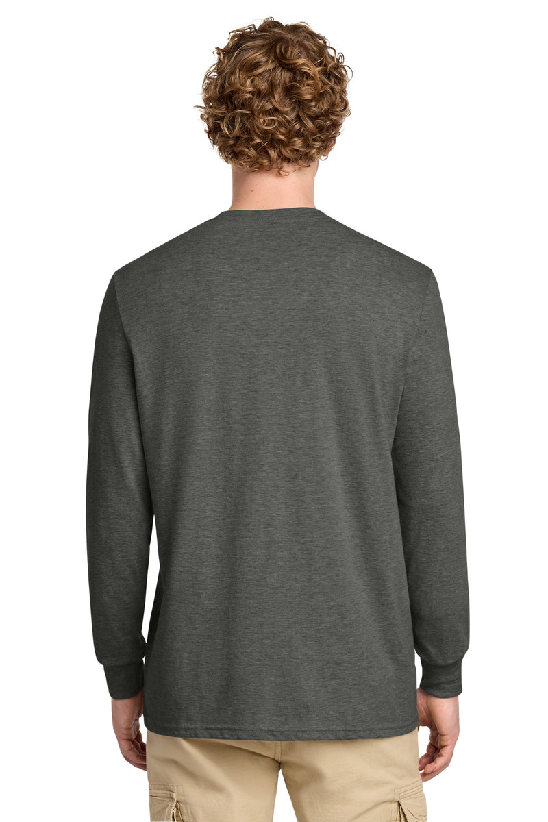 District Perfect Blend CVC Long Sleeve Tee - Heathered Charcoal