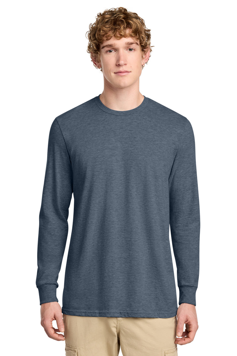 District Perfect Blend CVC Long Sleeve Tee - Heathered Navy