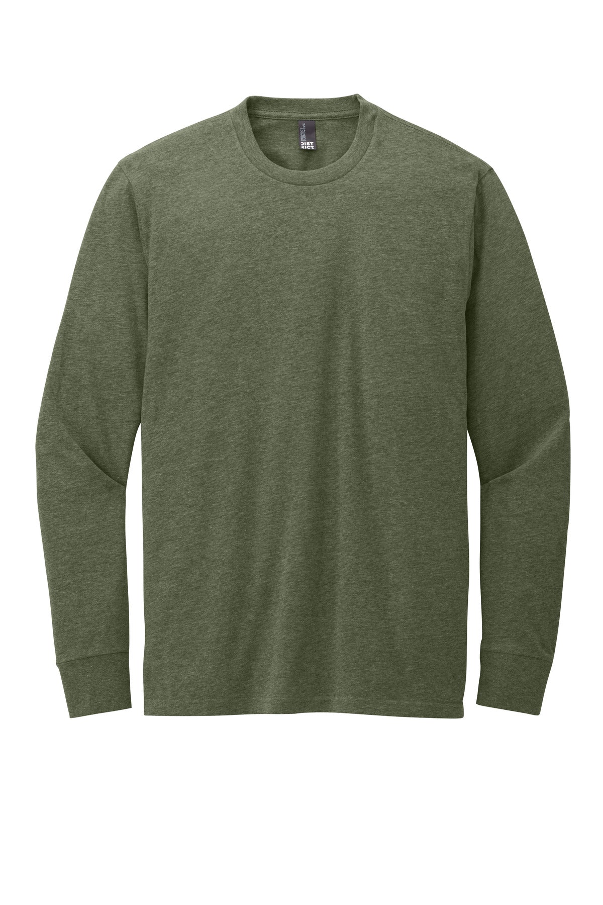 District Perfect Blend CVC Long Sleeve Tee - Heathered Olive