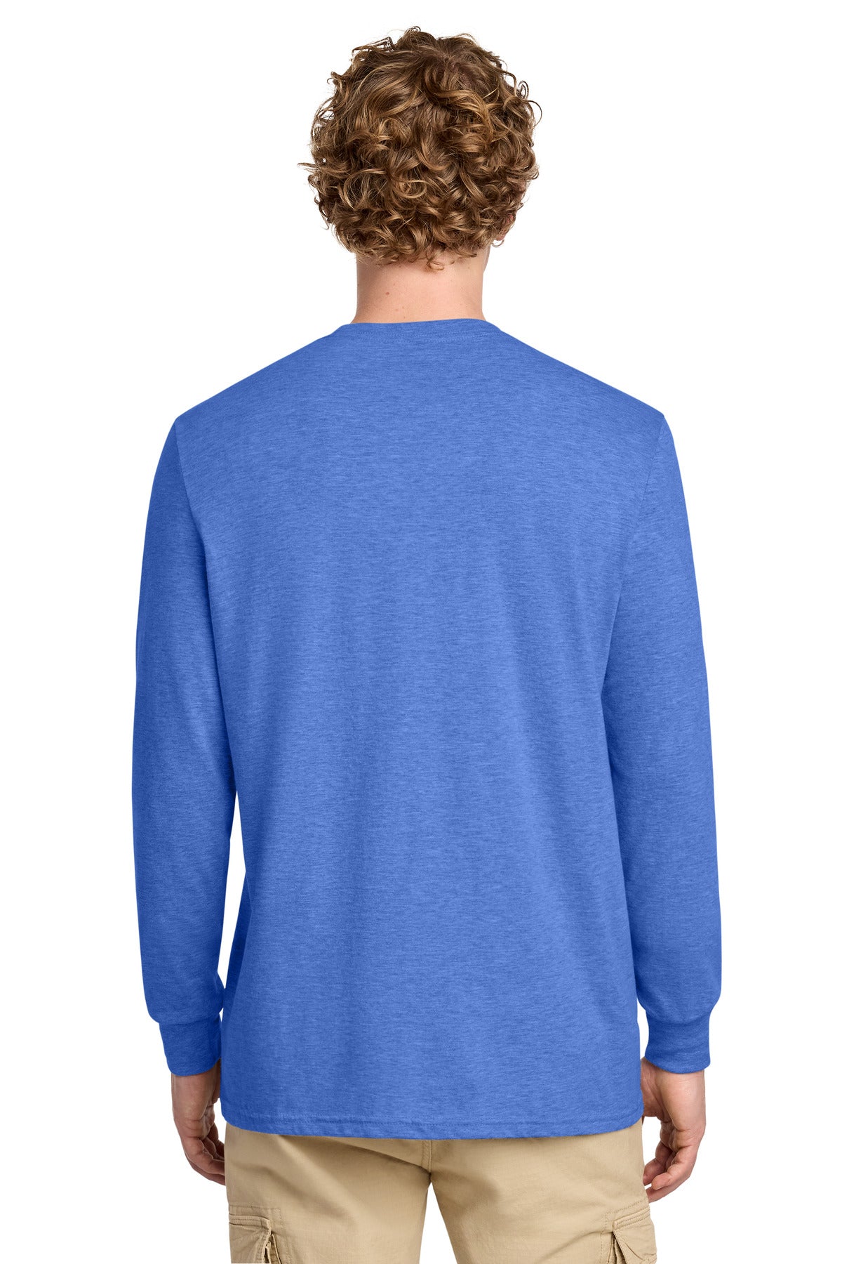 District Perfect Blend CVC Long Sleeve Tee - Heathered Royal