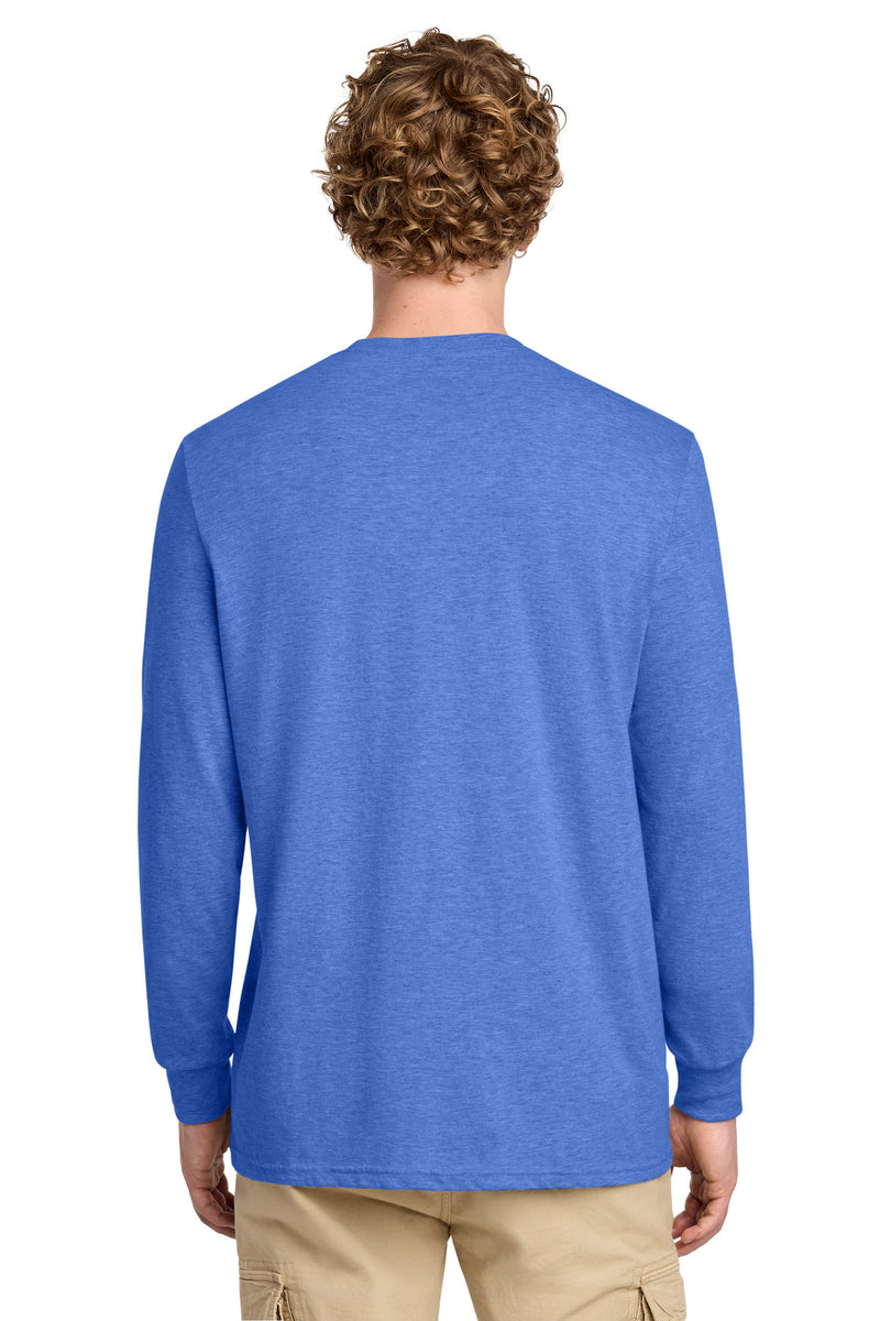 District Perfect Blend CVC Long Sleeve Tee - Heathered Royal