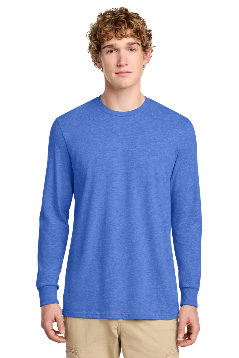 District Perfect Blend CVC Long Sleeve Tee - Heathered Royal