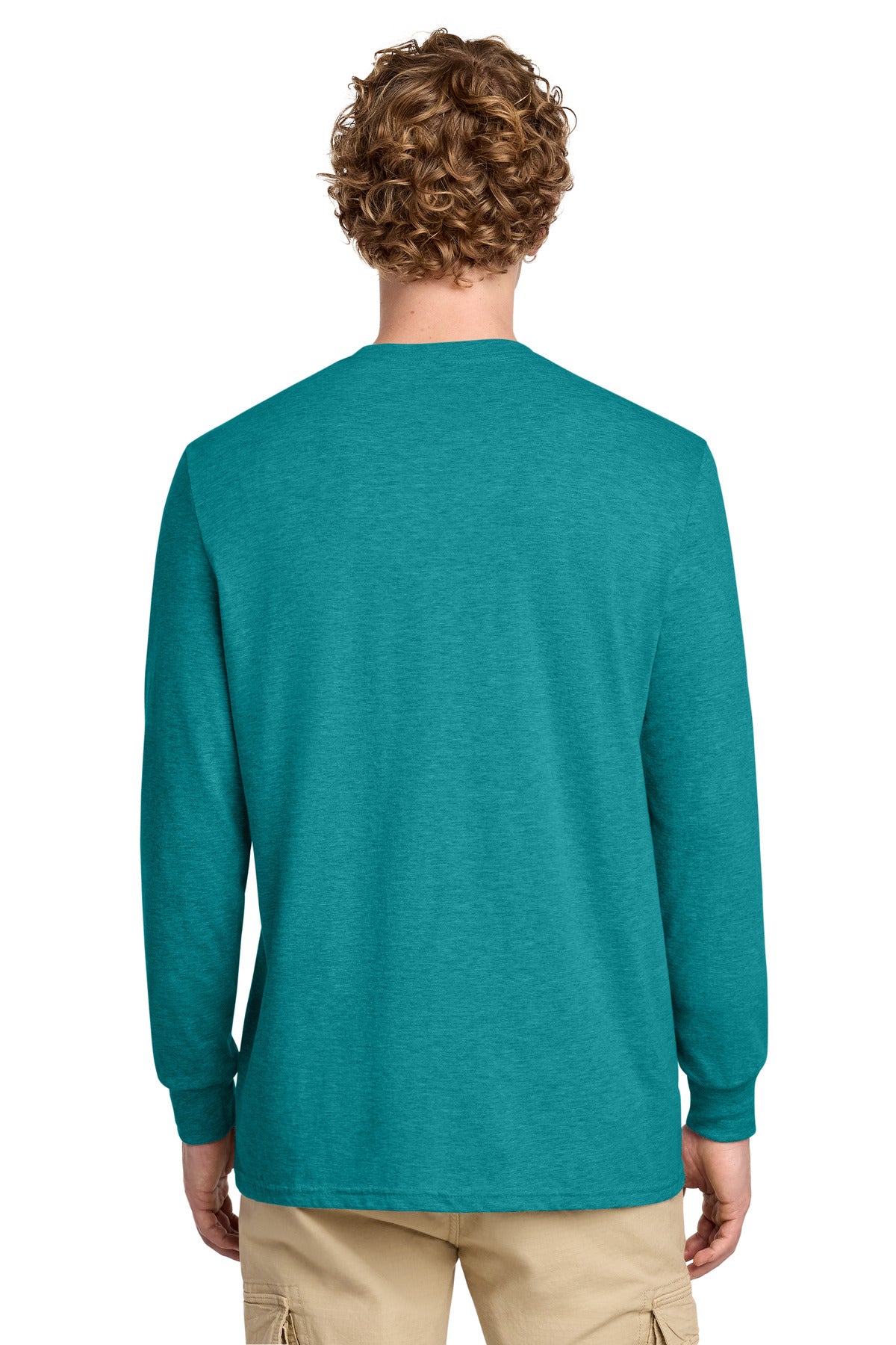 District Perfect Blend CVC Long Sleeve Tee - Heathered Teal