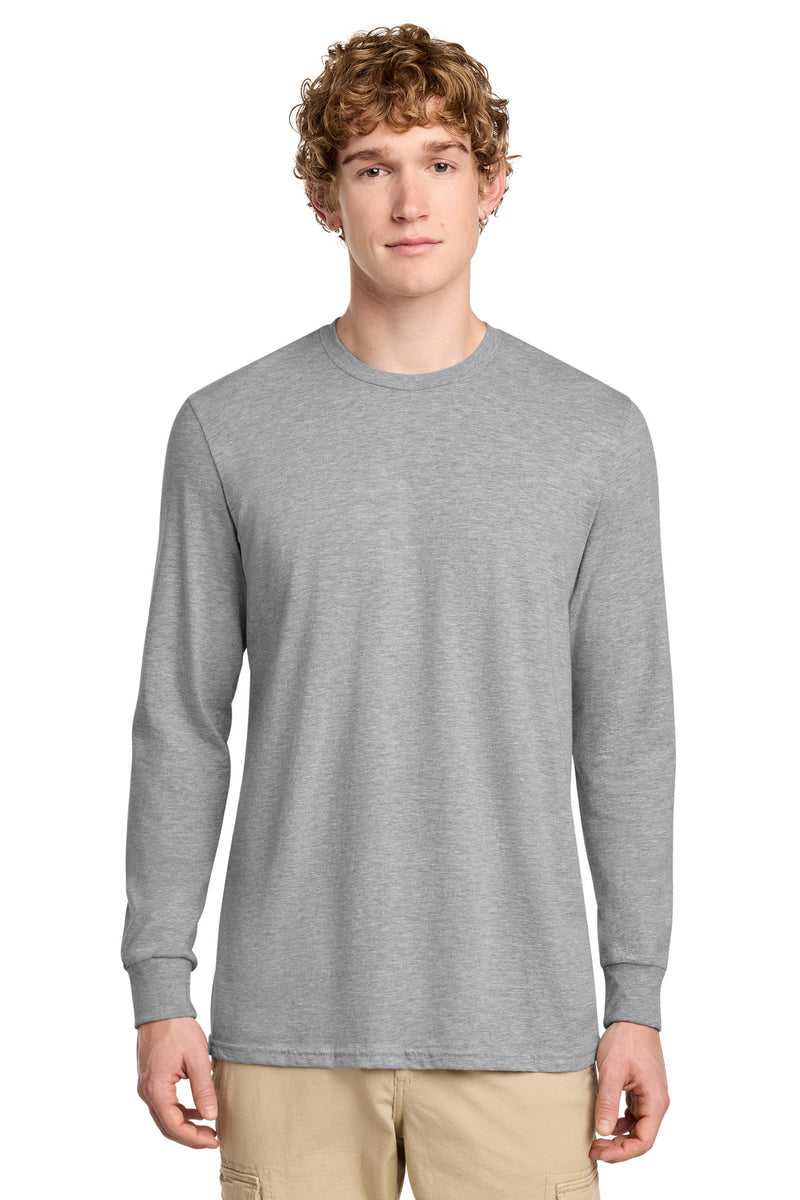 District Perfect Blend CVC Long Sleeve Tee - Light Heather Grey