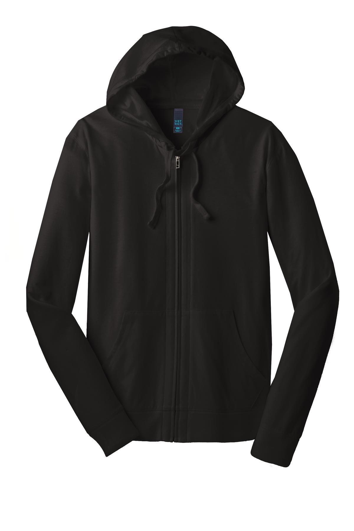 District Jersey Full-Zip Hoodie - Black