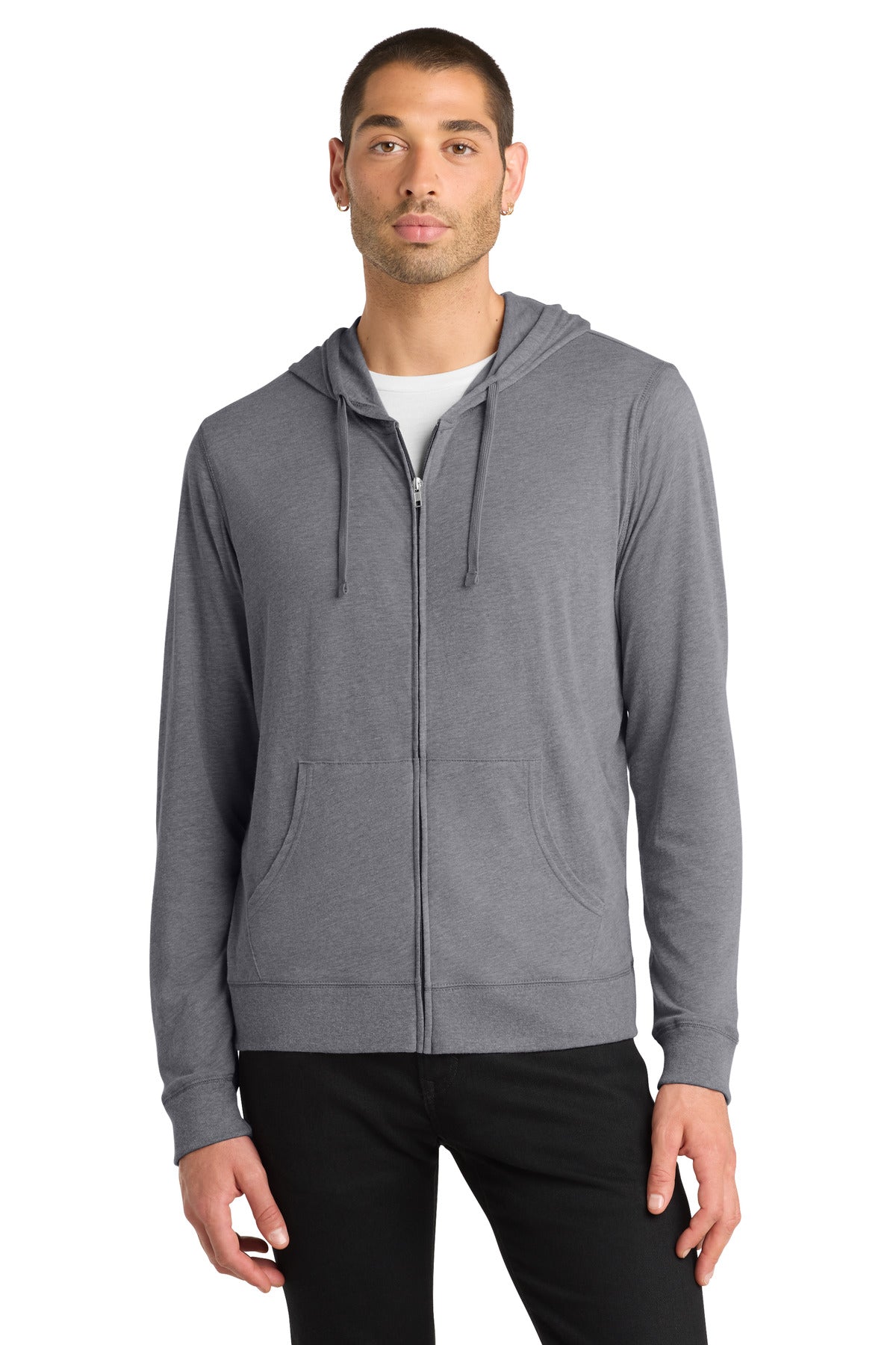 District Jersey Full-Zip Hoodie - Dark Heather Grey
