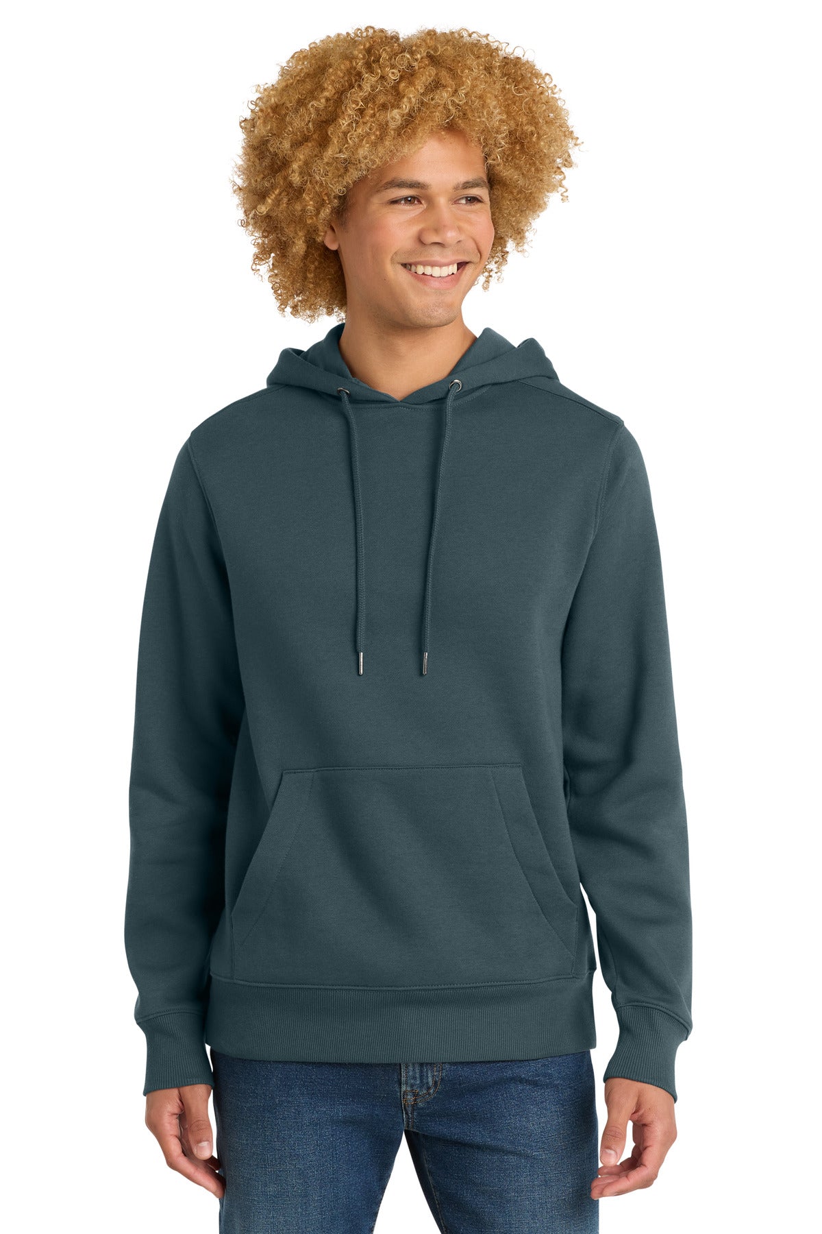 District  Perfect Weight  Fleece Hoodie - Deep Steel Blue