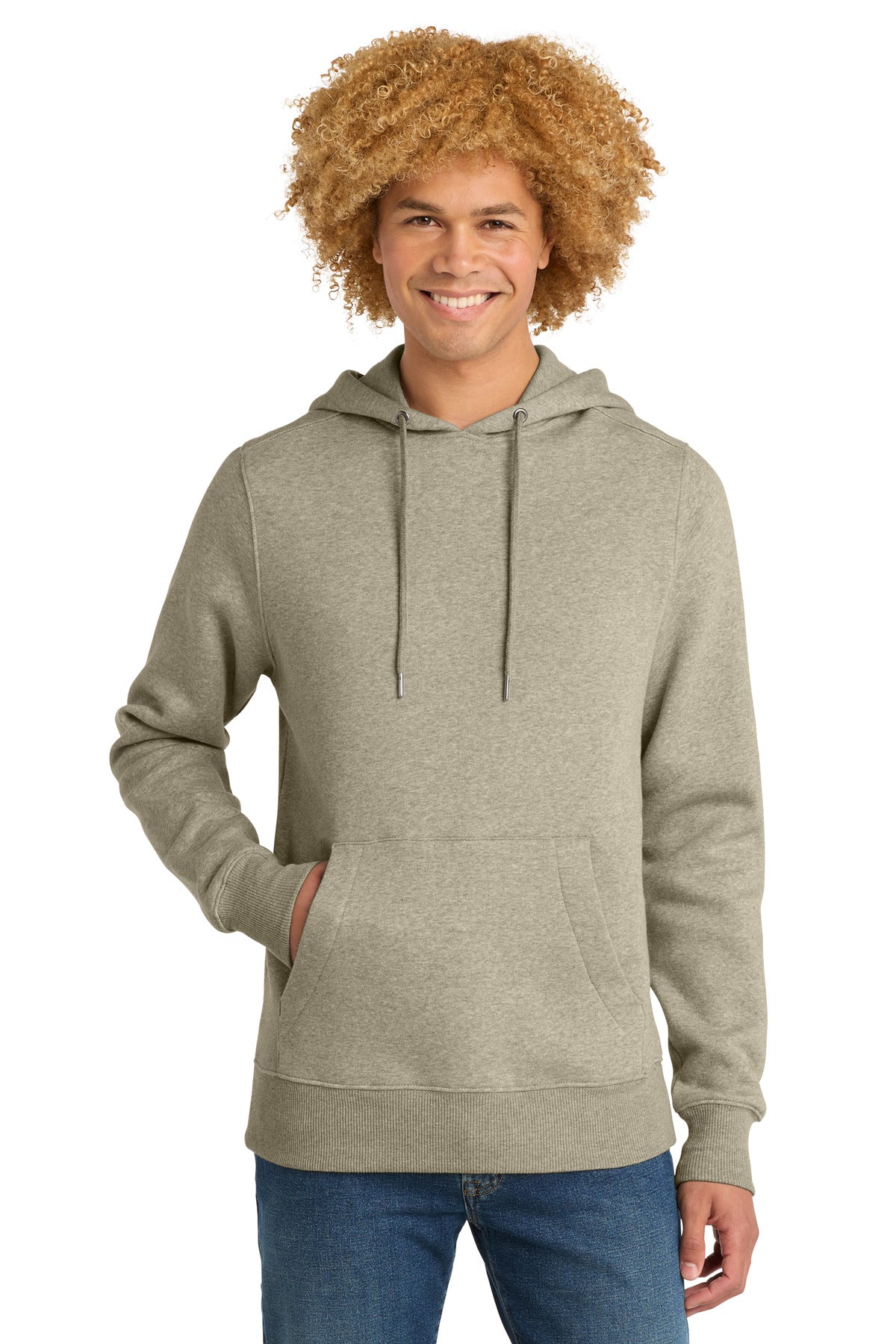 District  Perfect Weight  Fleece Hoodie - Heathered Latte
