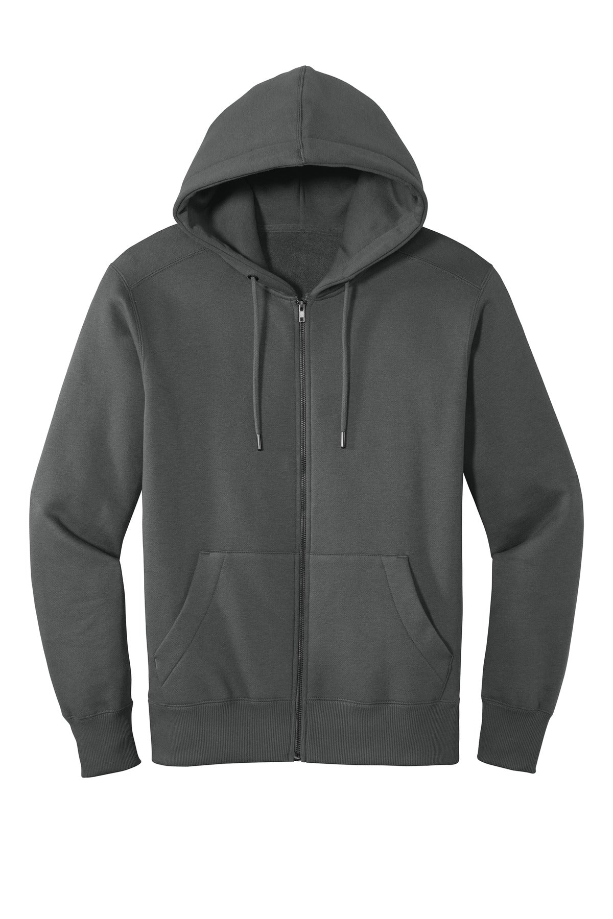District  Perfect Weight  Fleece Full-Zip Hoodie - Charcoal