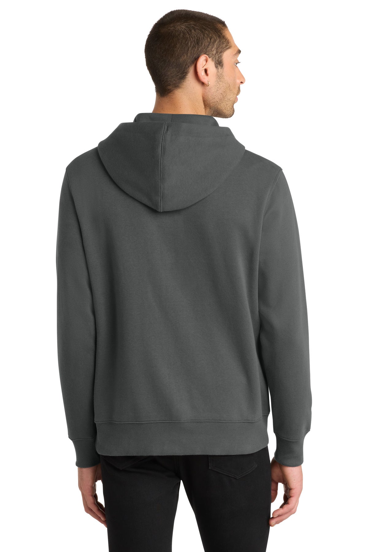 District  Perfect Weight  Fleece Full-Zip Hoodie - Charcoal