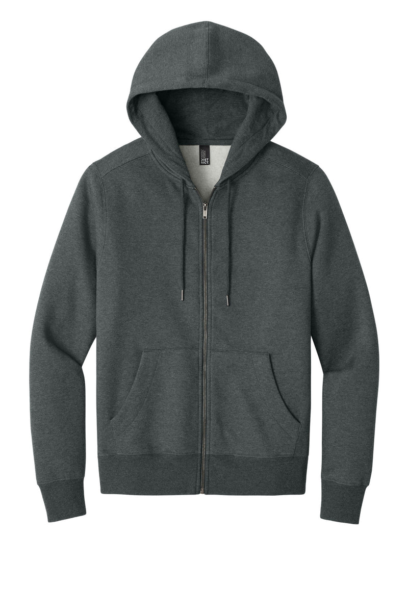 District  Perfect Weight  Fleece Full-Zip Hoodie - Heathered Charcoal