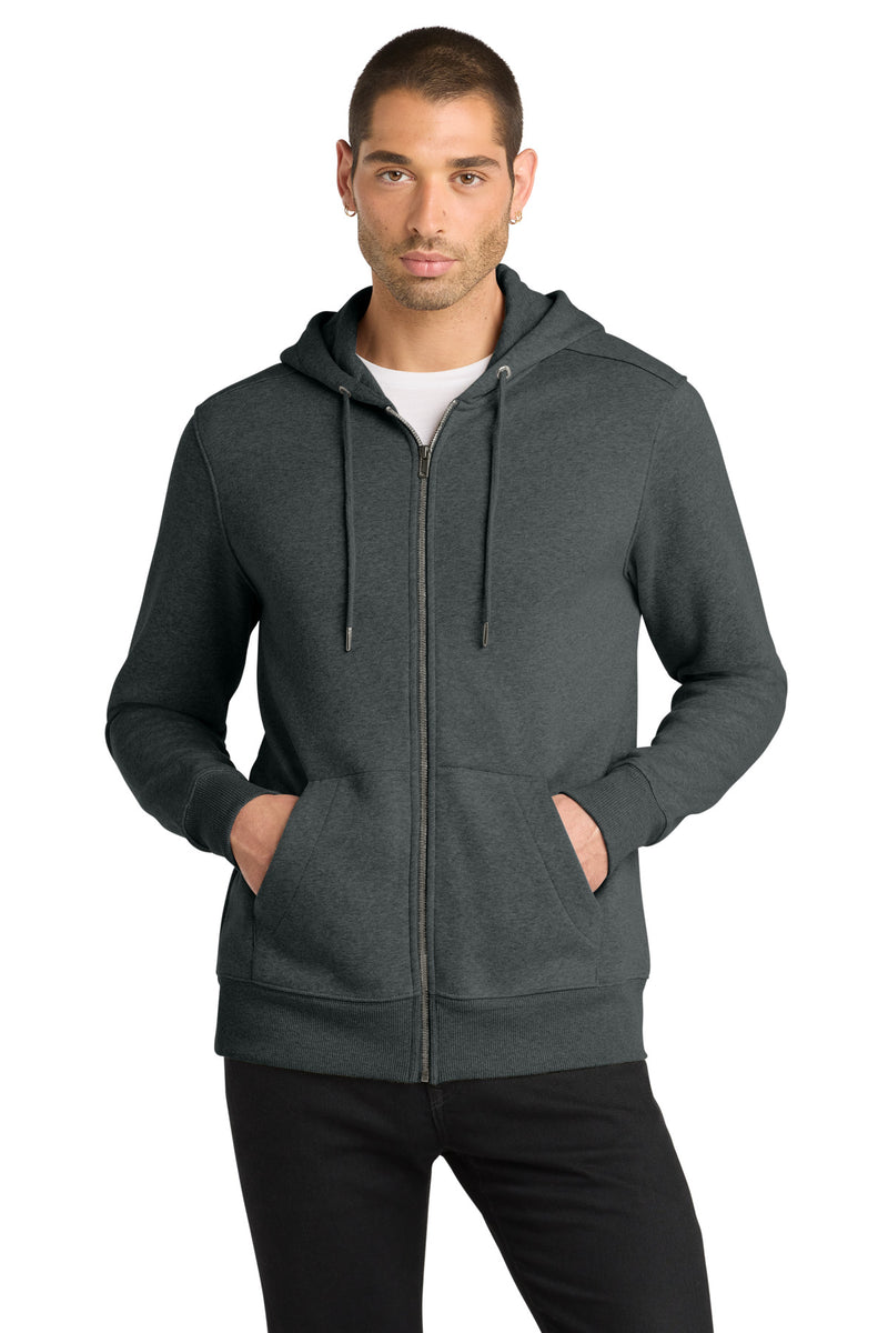 District  Perfect Weight  Fleece Full-Zip Hoodie - Heathered Charcoal