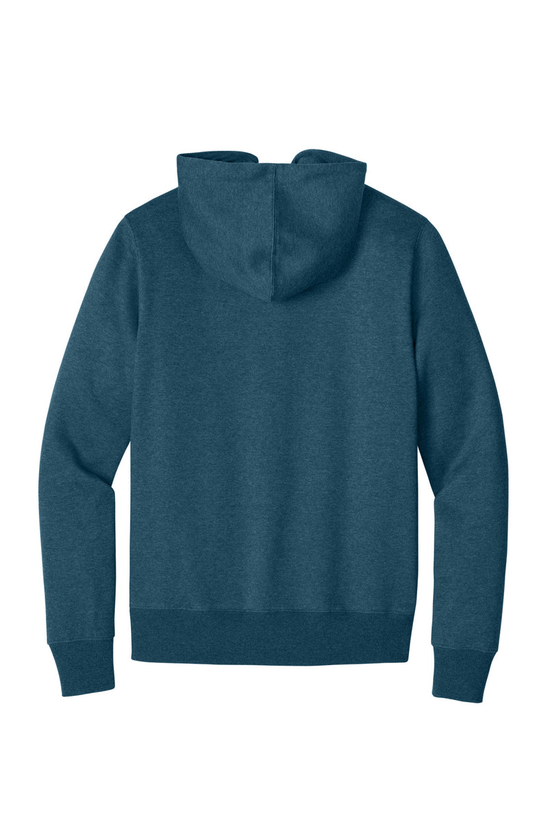 District  Perfect Weight  Fleece Full-Zip Hoodie - Heathered Poseidon Blue