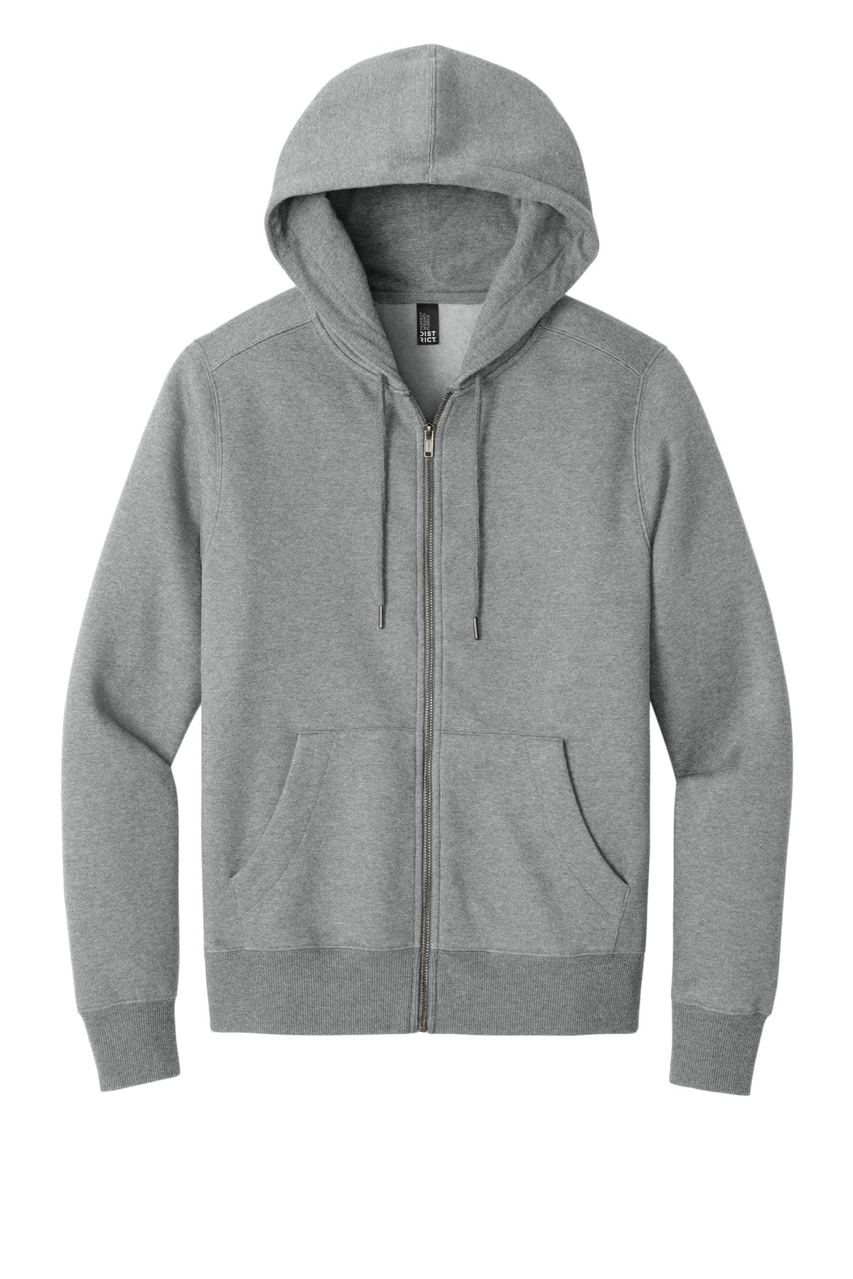 District  Perfect Weight  Fleece Full-Zip Hoodie - Heathered Steel