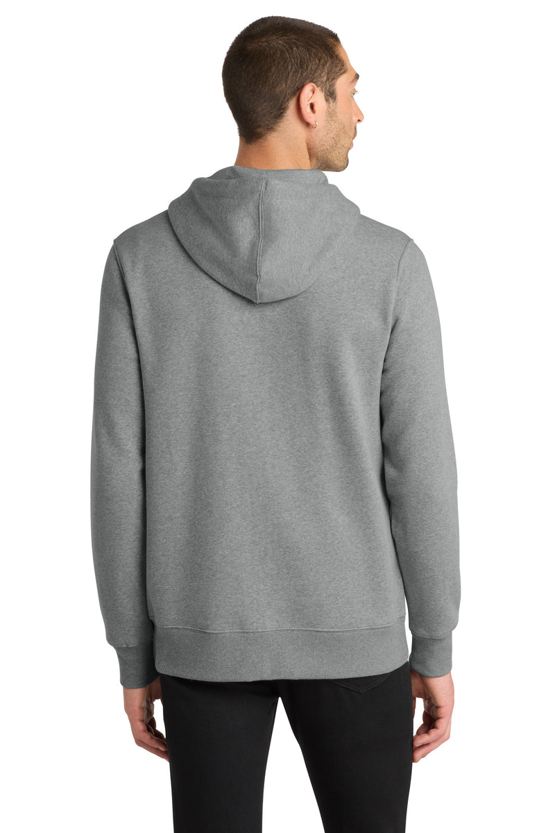 District  Perfect Weight  Fleece Full-Zip Hoodie - Heathered Steel