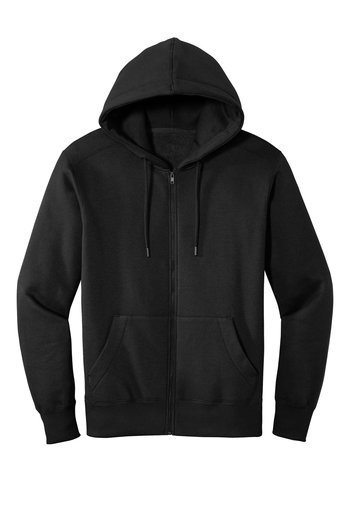 District  Perfect Weight  Fleece Full-Zip Hoodie - Jet Black