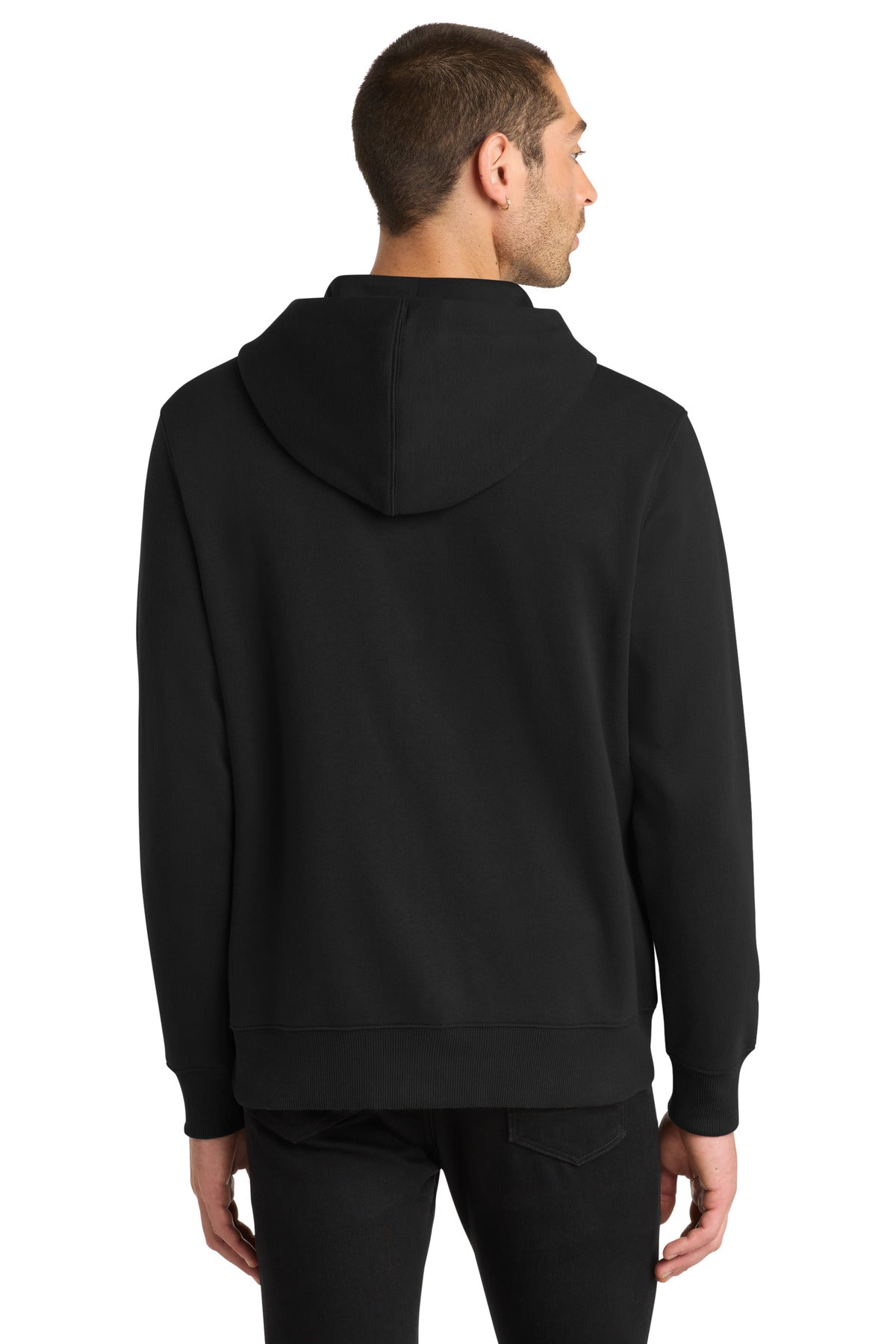 District  Perfect Weight  Fleece Full-Zip Hoodie - Jet Black