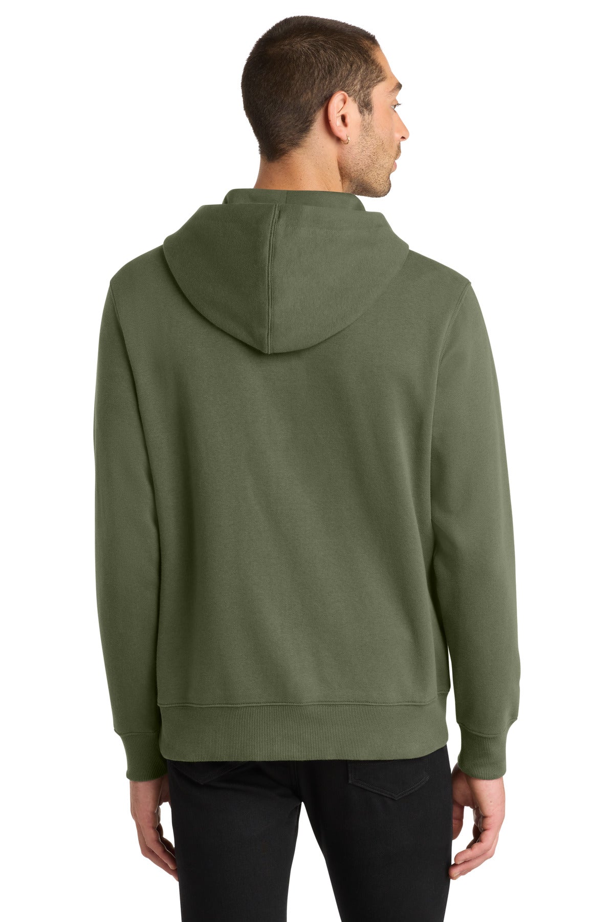 District  Perfect Weight  Fleece Full-Zip Hoodie - Military Green