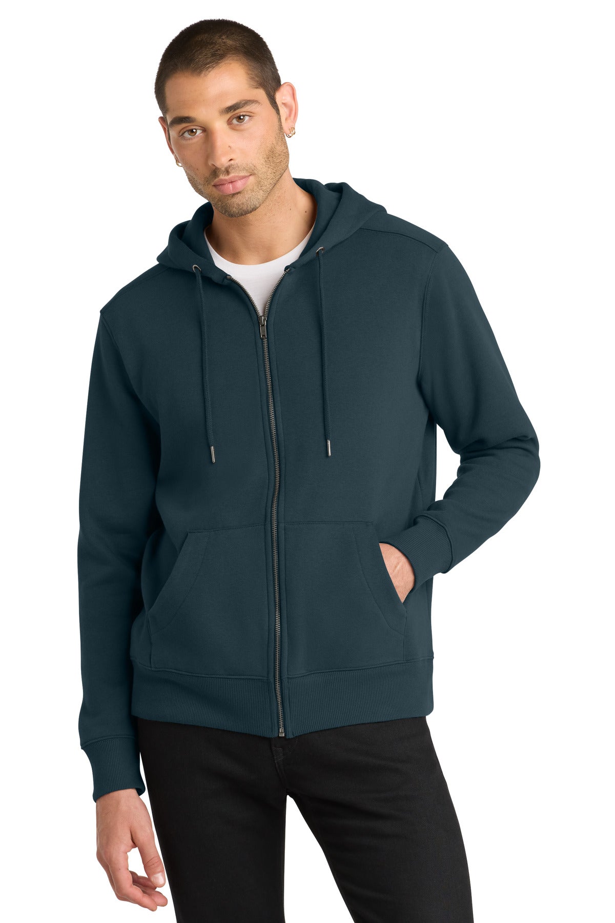 District  Perfect Weight  Fleece Full-Zip Hoodie - New Navy