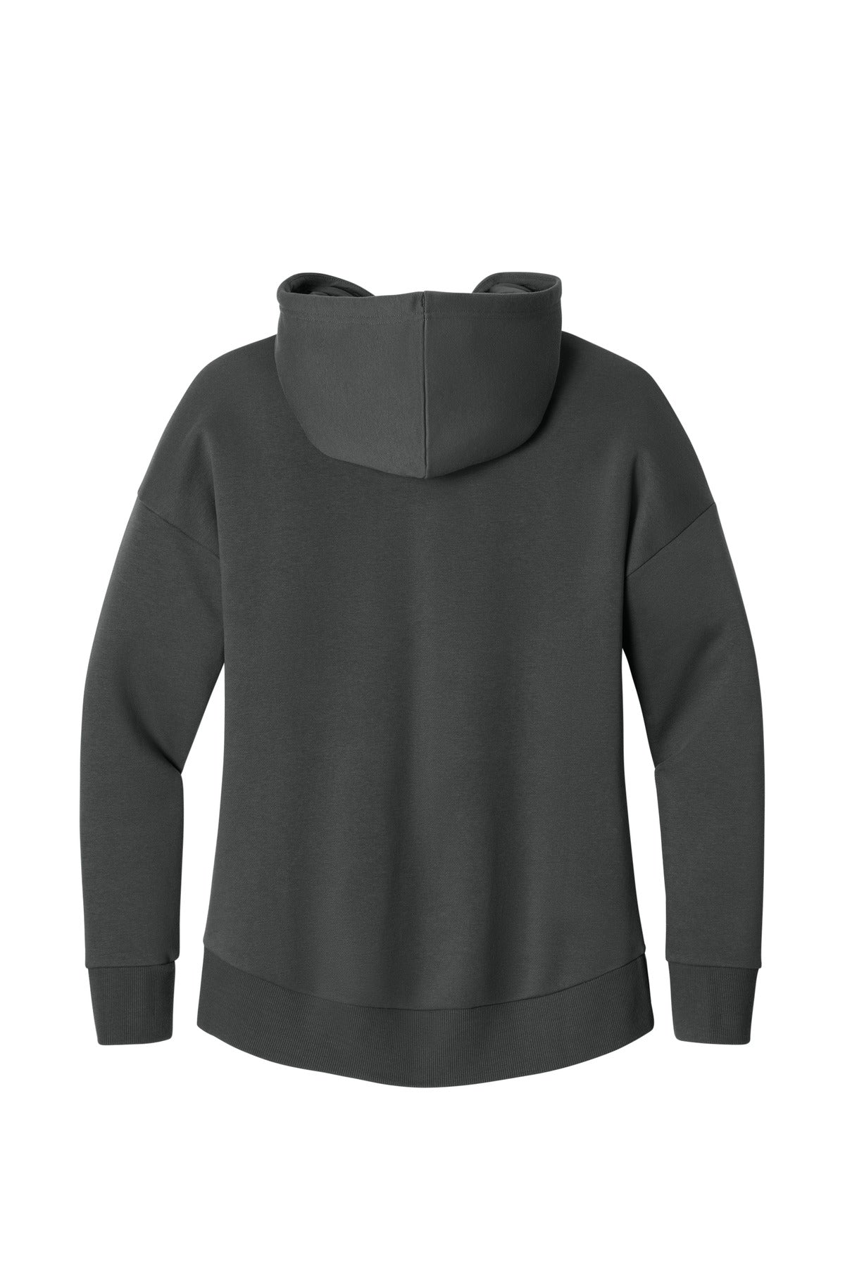 District  Women's Perfect Weight  Fleece Drop Shoulder Full-Zip Hoodie - Charcoal