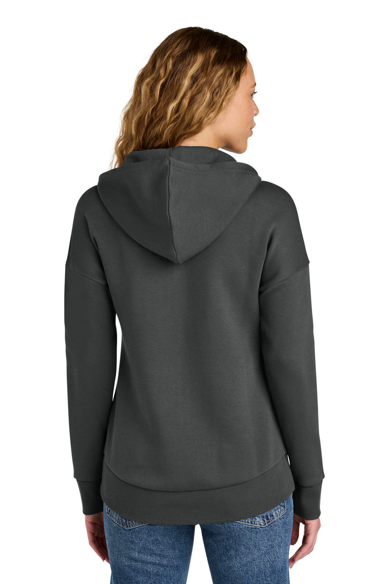 District  Women's Perfect Weight  Fleece Drop Shoulder Full-Zip Hoodie - Charcoal