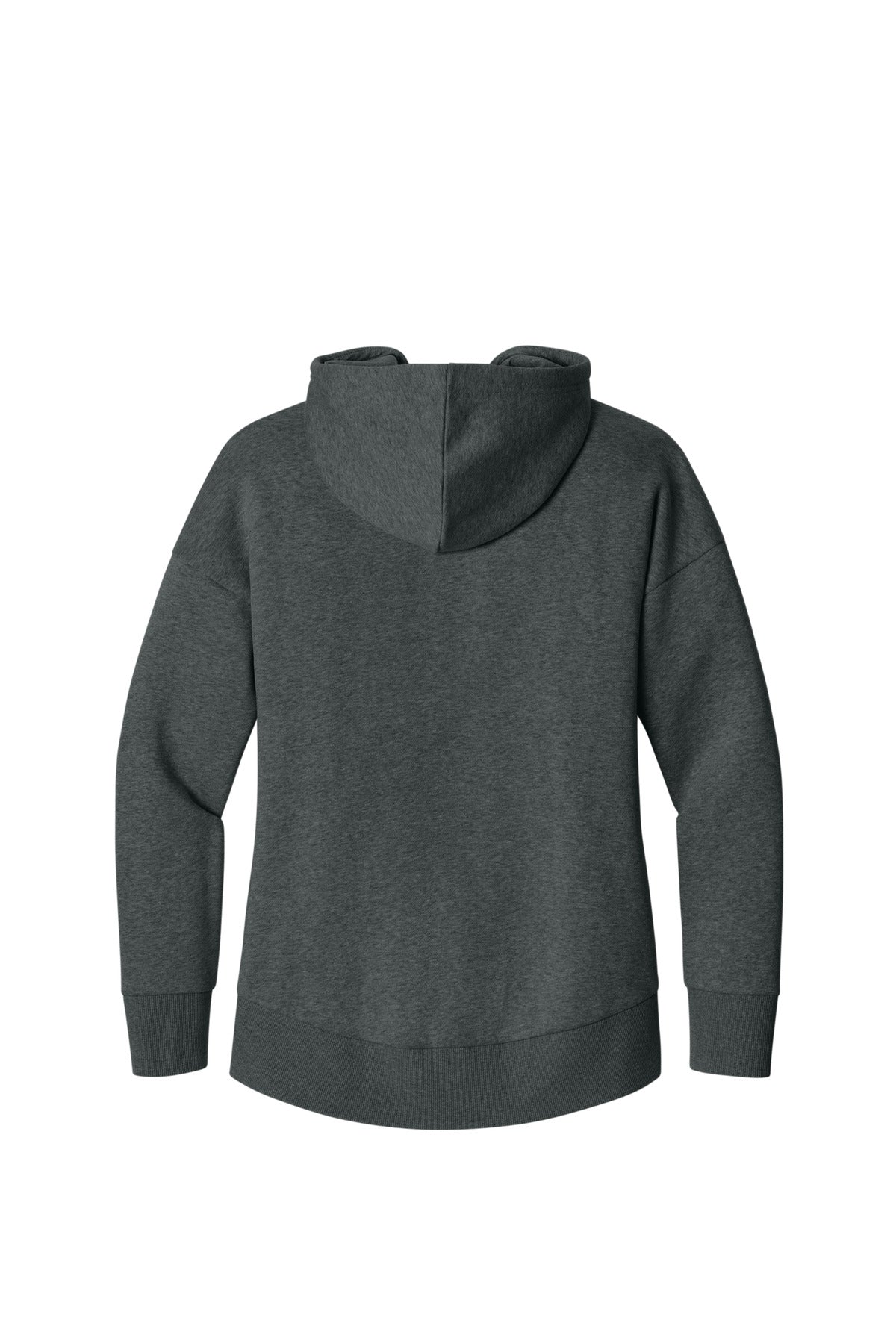 District  Women's Perfect Weight  Fleece Drop Shoulder Full-Zip Hoodie - Heathered Charcoal