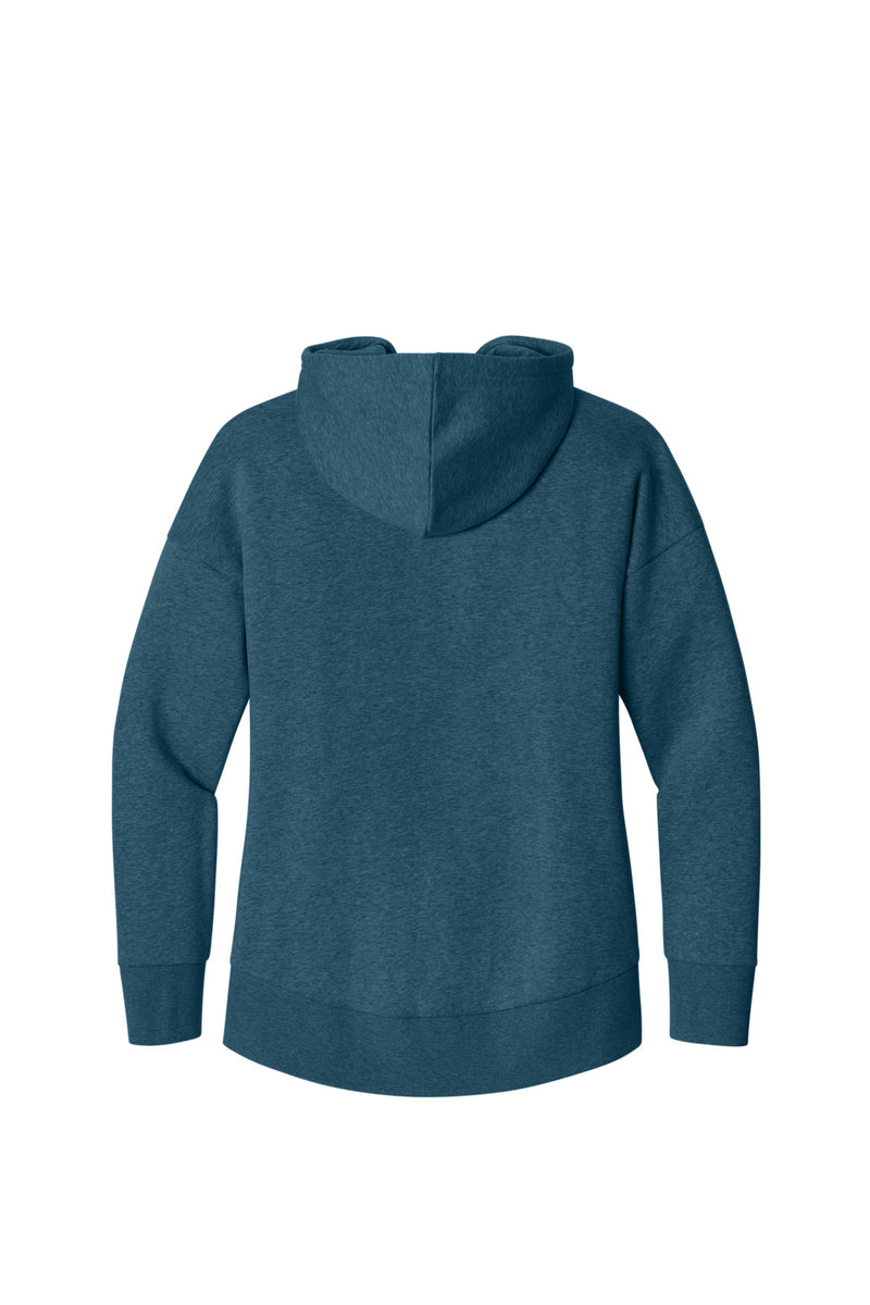 District  Women's Perfect Weight  Fleece Drop Shoulder Full-Zip Hoodie - Heathered Poseidon Blue