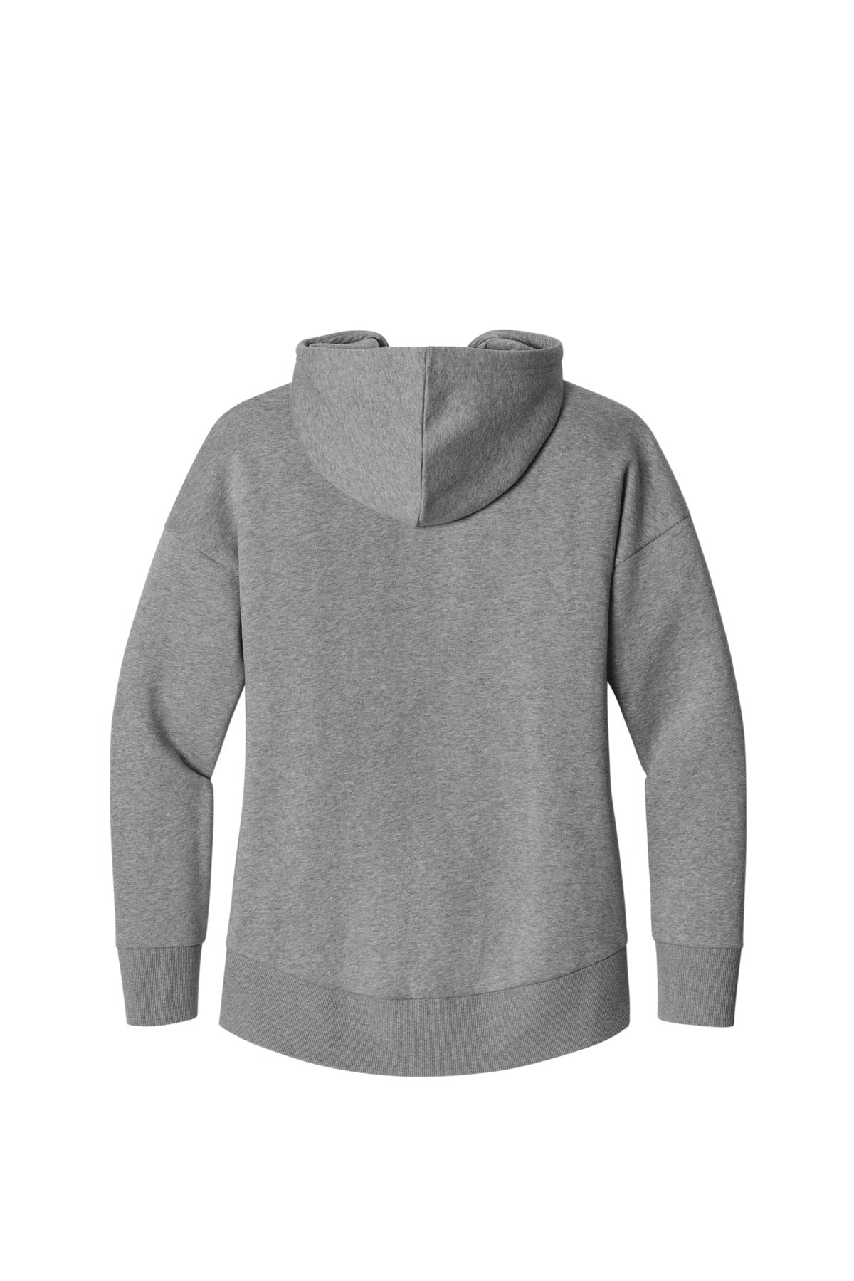 District  Women's Perfect Weight  Fleece Drop Shoulder Full-Zip Hoodie - Heathered Steel
