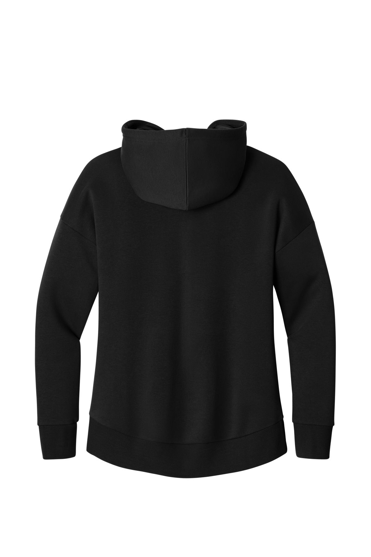 District  Women's Perfect Weight  Fleece Drop Shoulder Full-Zip Hoodie - Jet Black