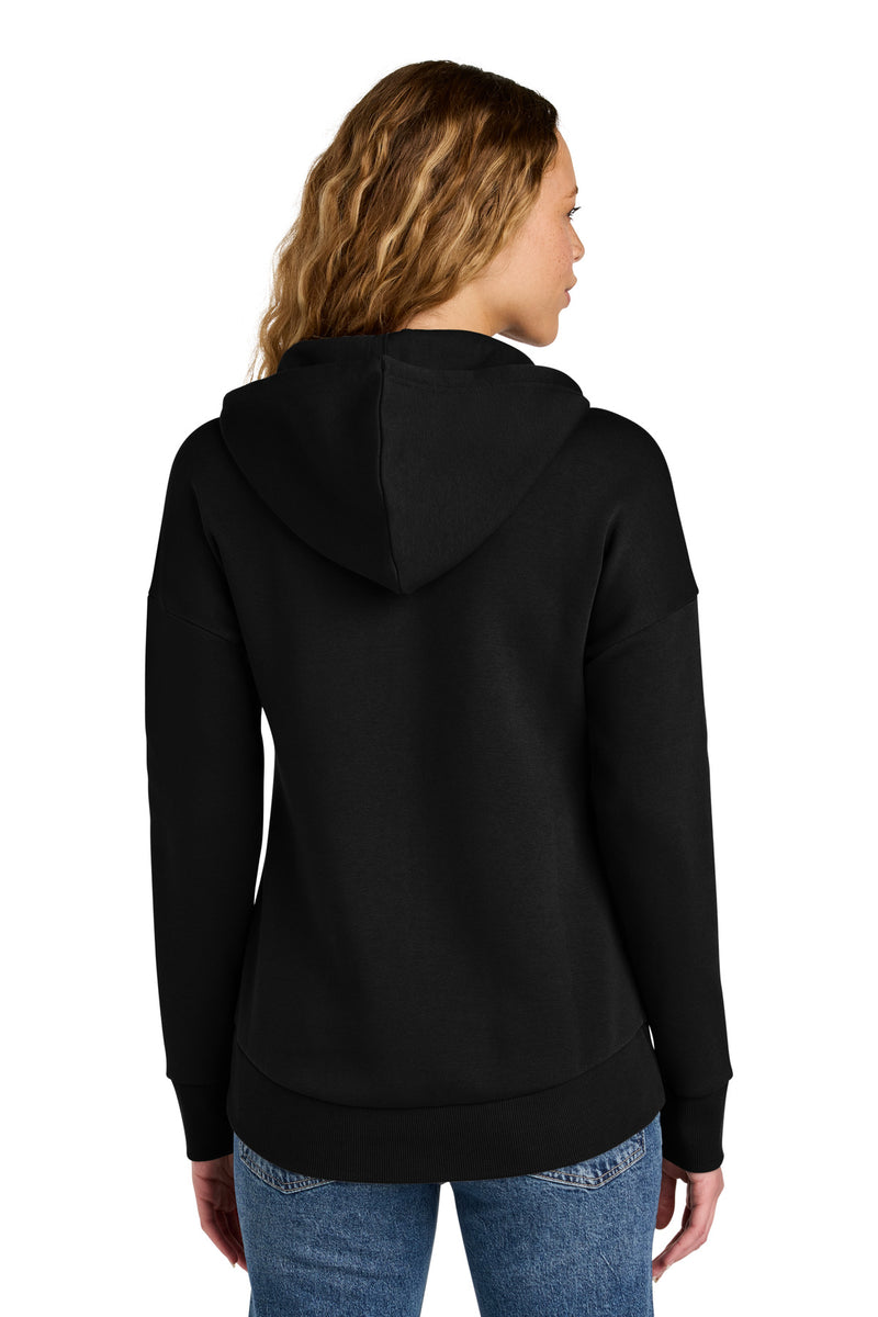 District  Women's Perfect Weight  Fleece Drop Shoulder Full-Zip Hoodie - Jet Black