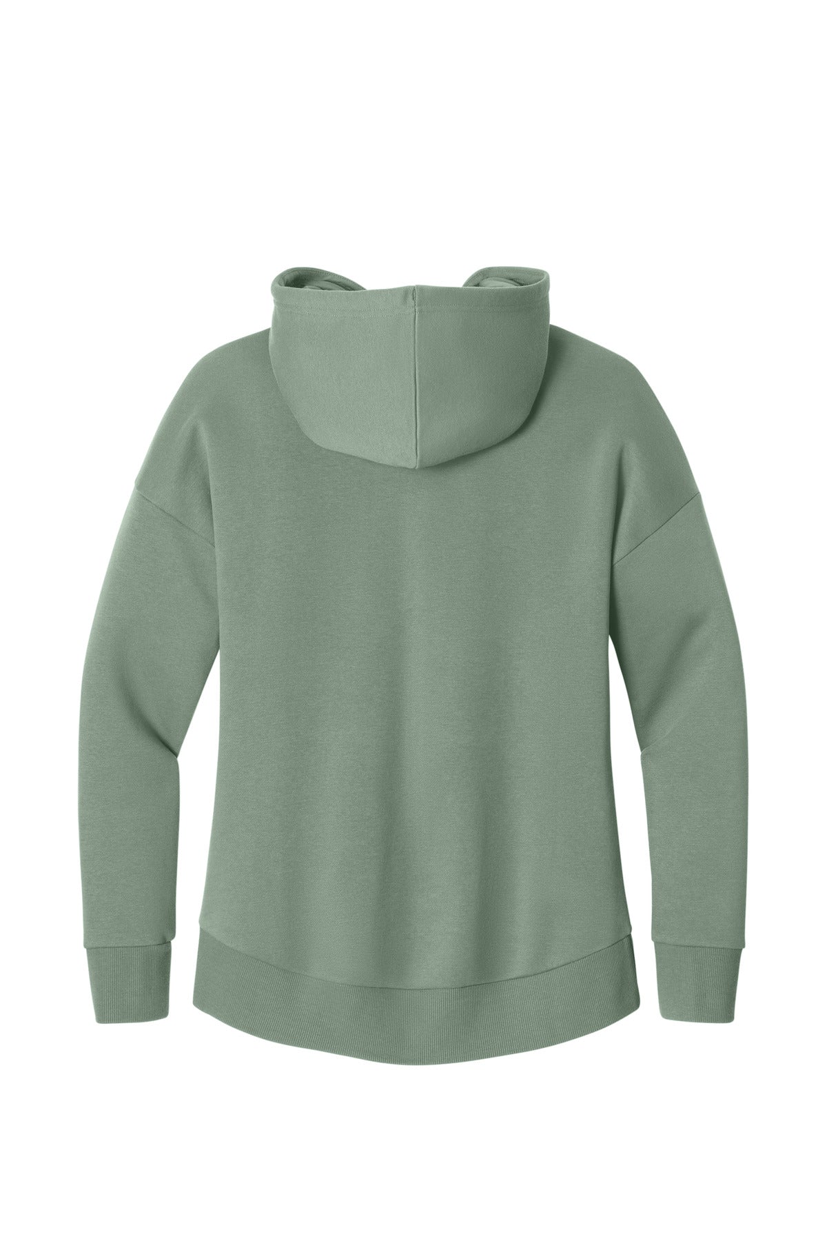 District  Women's Perfect Weight  Fleece Drop Shoulder Full-Zip Hoodie - Laurel Green