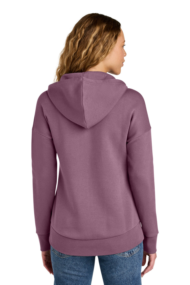 District  Women's Perfect Weight  Fleece Drop Shoulder Full-Zip Hoodie - Orchid Haze
