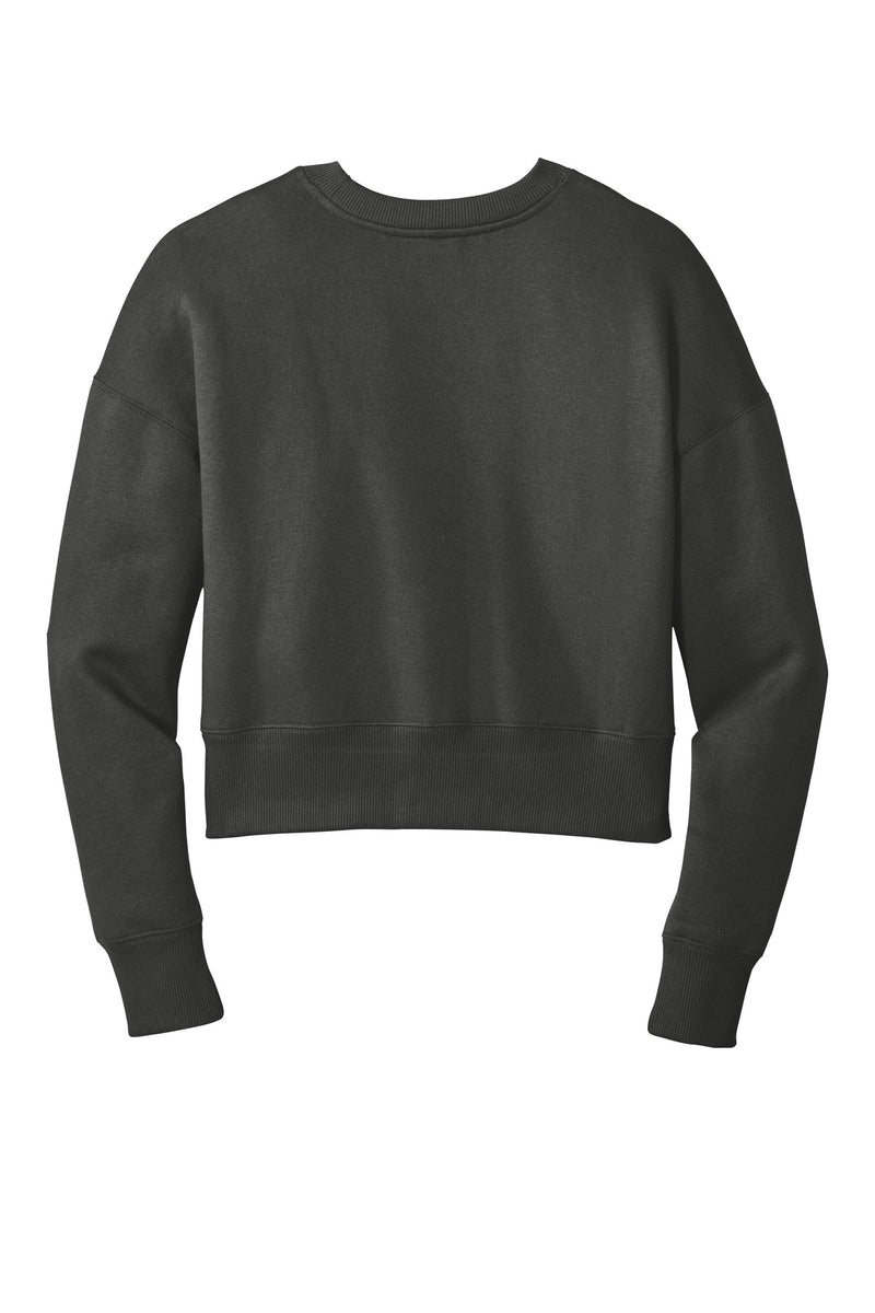 District  Women's Perfect Weight  Fleece Cropped Crew - Charcoal
