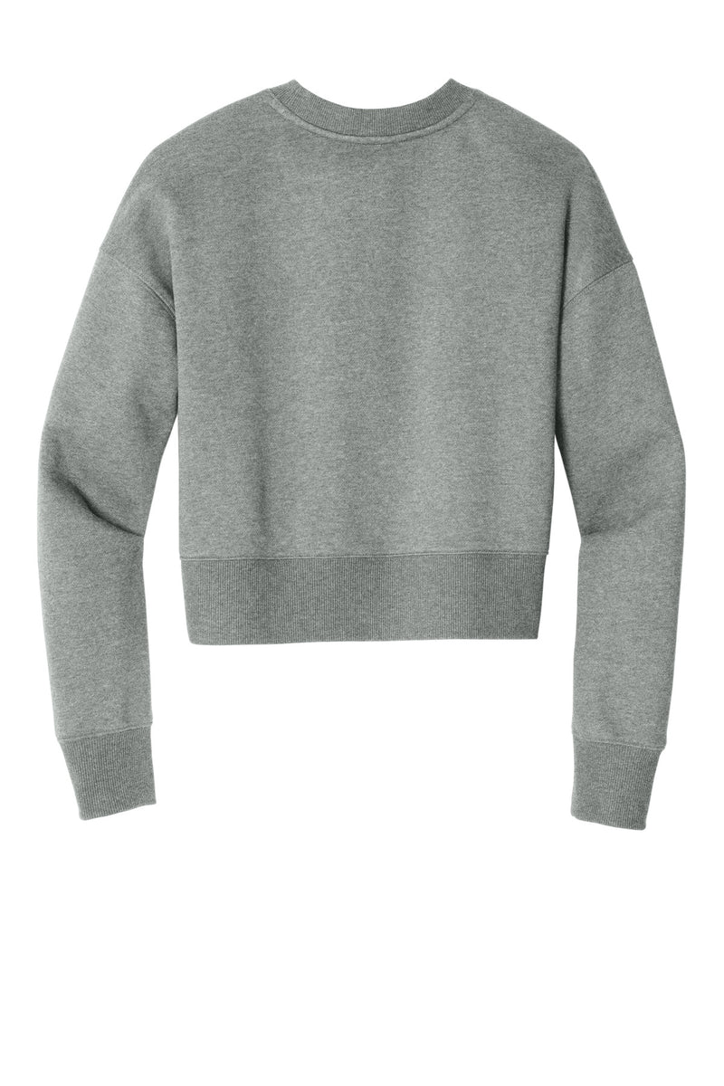 District  Women's Perfect Weight  Fleece Cropped Crew - Heathered Steel