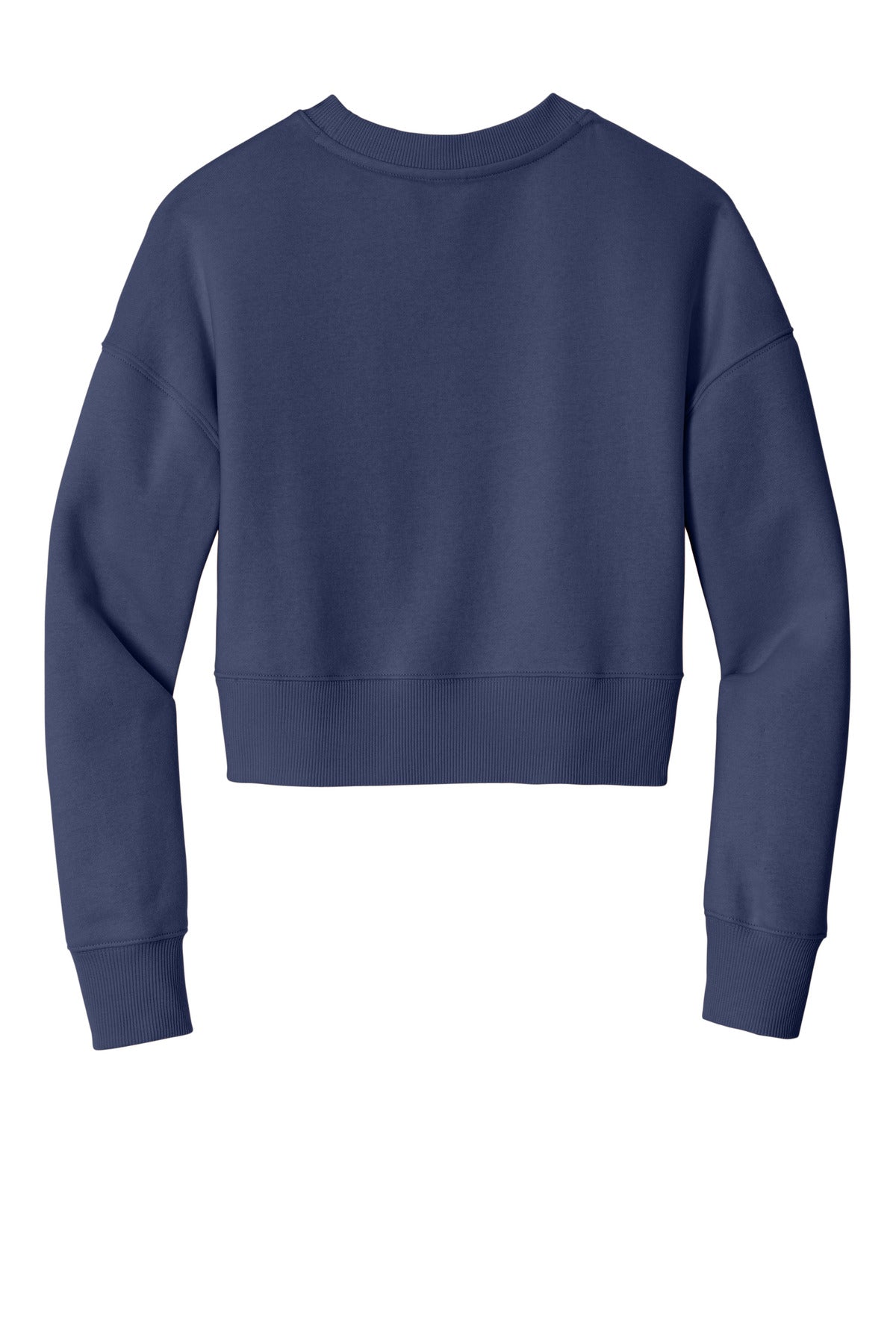 District  Women's Perfect Weight  Fleece Cropped Crew - Tanzanite