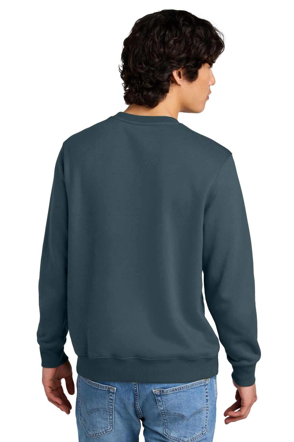 District Perfect Weight Fleece Crew - Deep Steel Blue