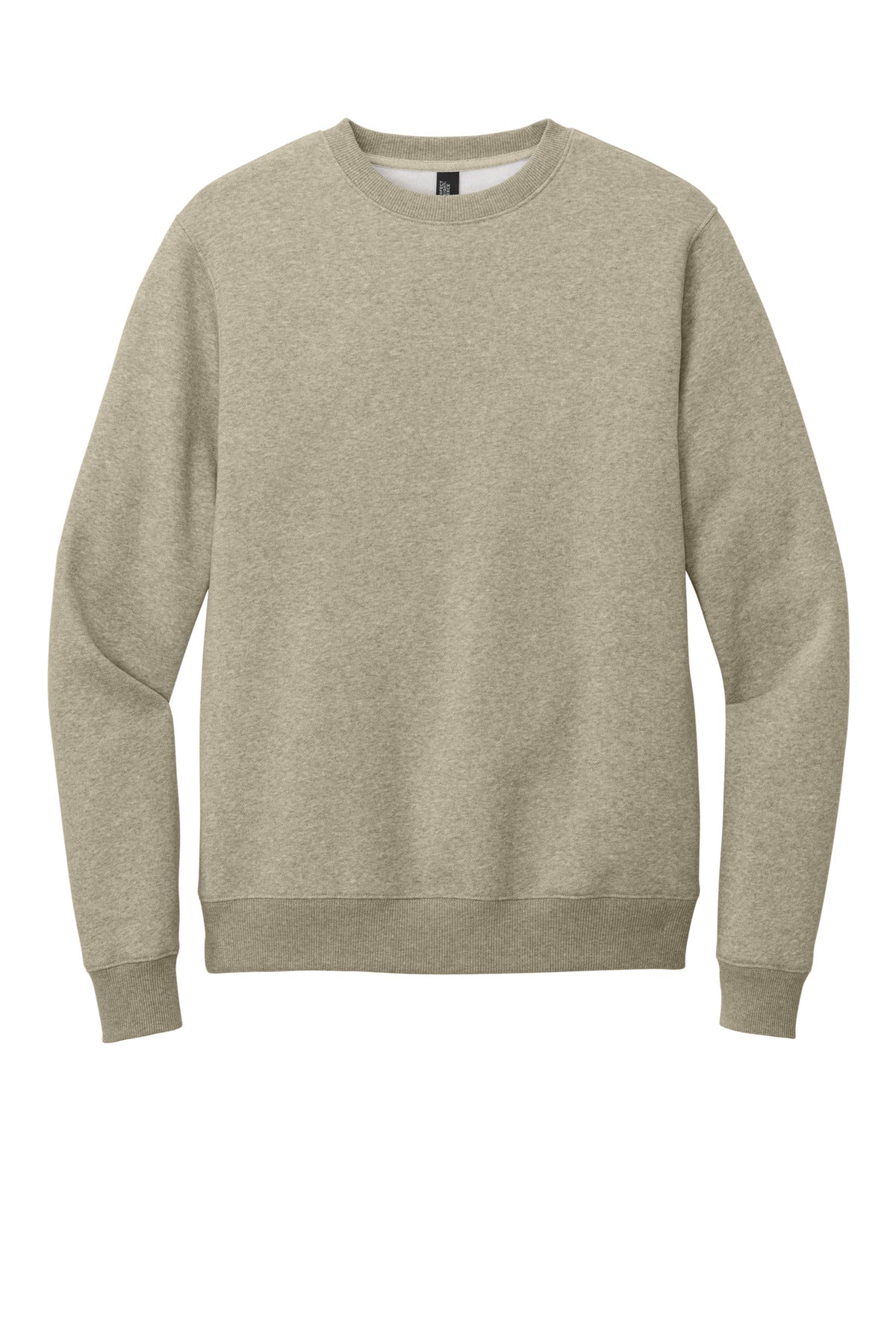 District Perfect Weight Fleece Crew - Heathered Latte