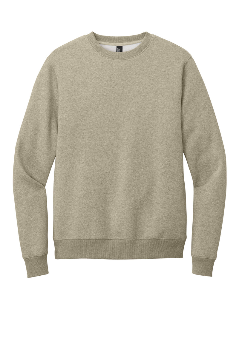District Perfect Weight Fleece Crew - Heathered Latte