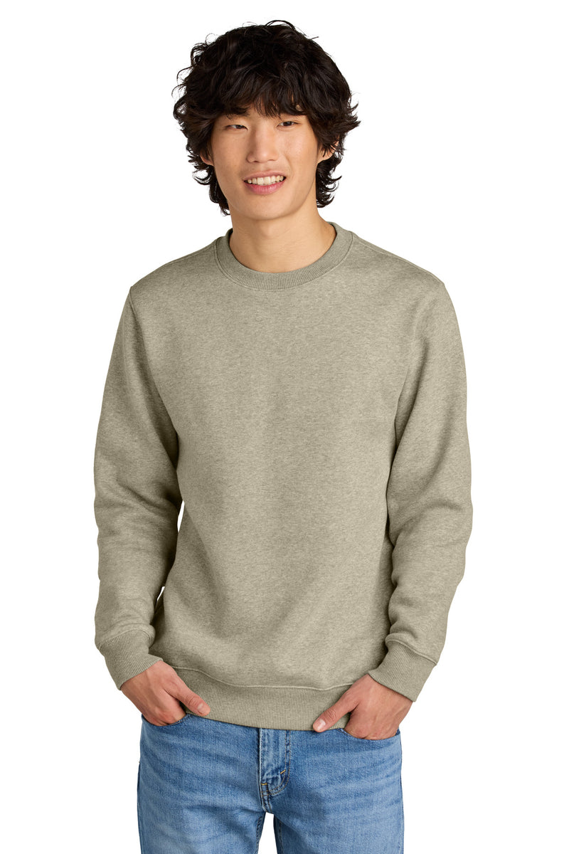 District Perfect Weight Fleece Crew - Heathered Latte