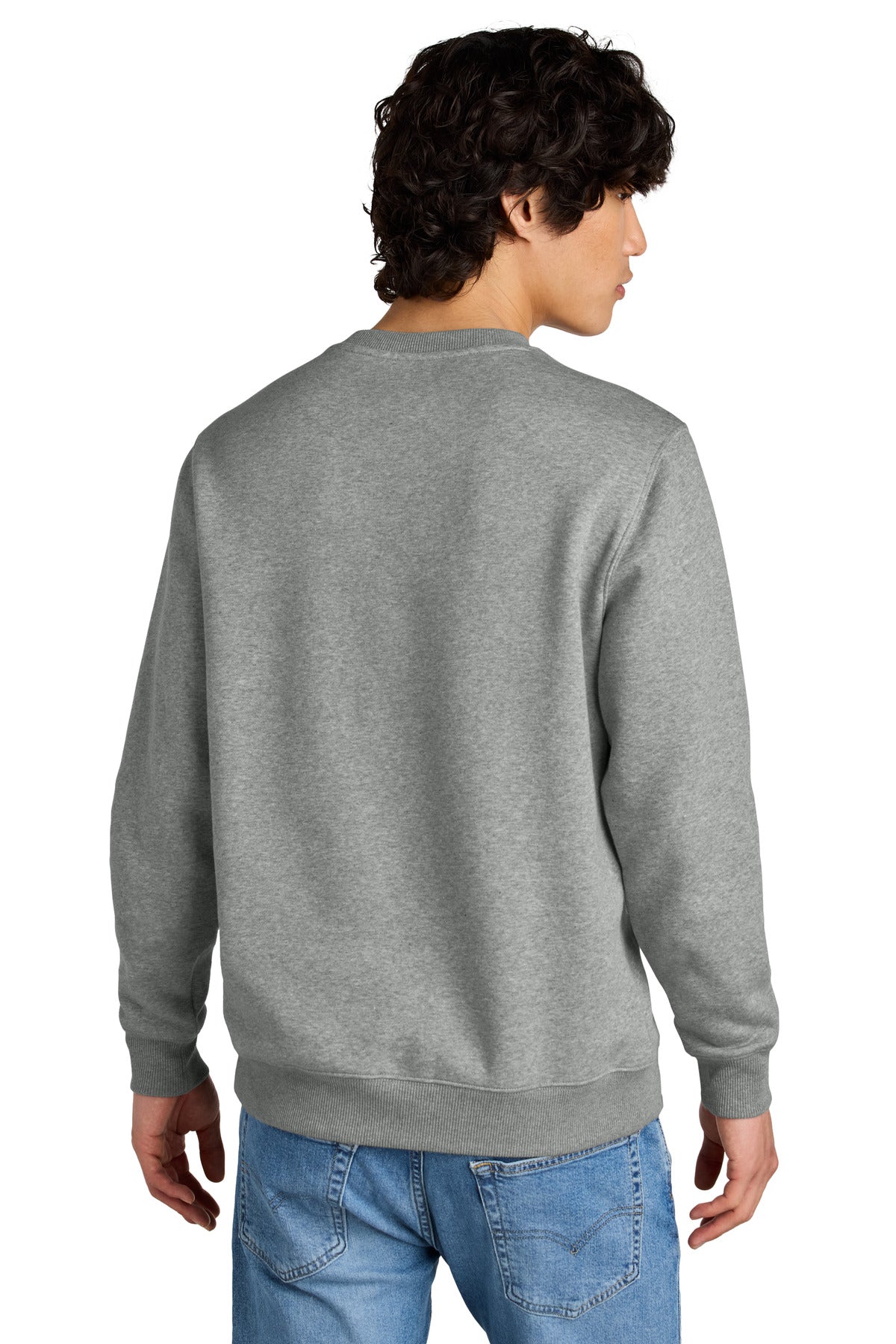 District Perfect Weight Fleece Crew - Heathered Steel