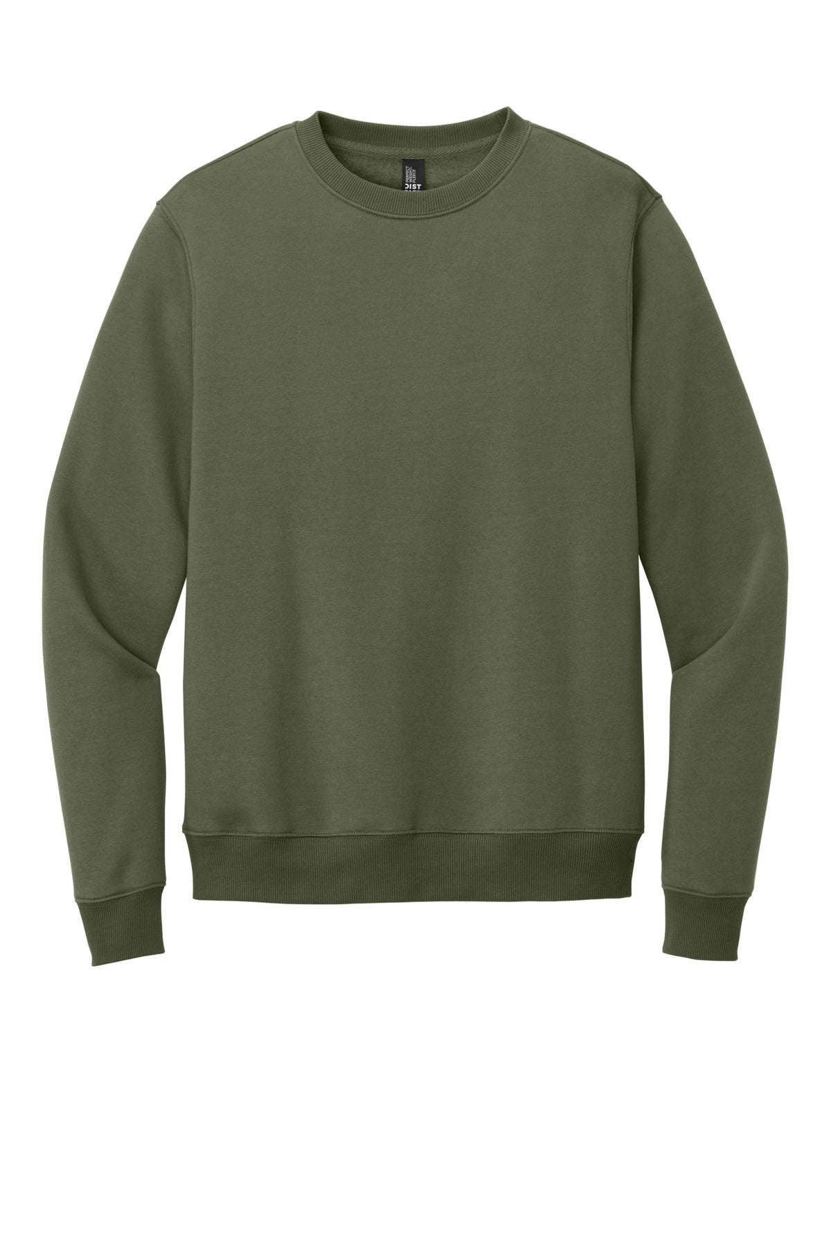 District Perfect Weight Fleece Crew - Military Green