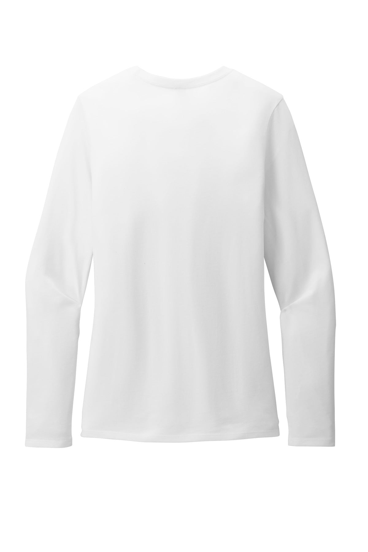 District Women's Perfect Blend CVC Long Sleeve Tee - White